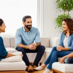 가족상담사 실습 사례 분석 - A diverse Middle Eastern family, featuring parents in their late 30s to early 40s and two children (...